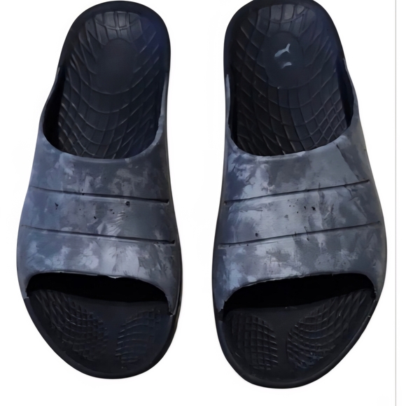Gray and Black Slide Sandals - Picture 3 of 6